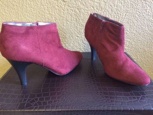BOOTS - ANKLE BOOTS - MAROON SUEDE