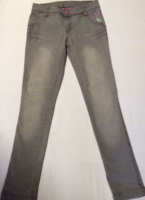 DENIM JEAN - GREY -  SIZE 11/12 YEARS - GIRL - JEANS - CLOTHING