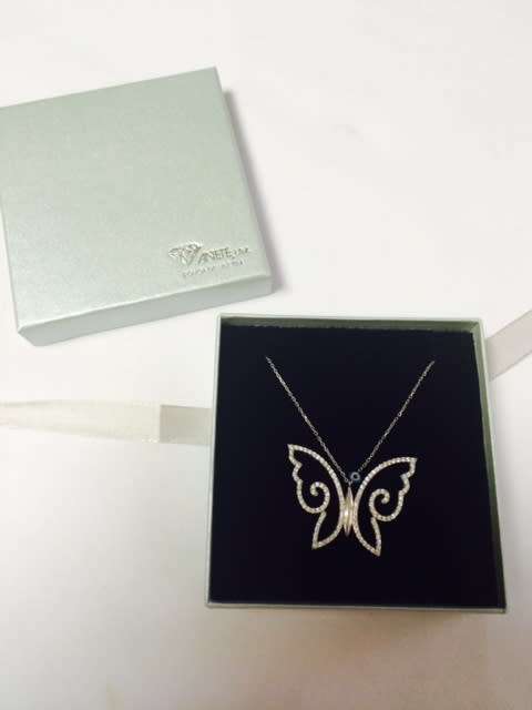 BUTTERFLY PENDANT AND NECKLACE - STERLING SILVER -  JEWELLERY