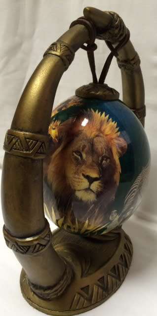 ANIMAL KINGDOM - OSTRICH EGG AND STAND - ORNAMENTS - DECOR