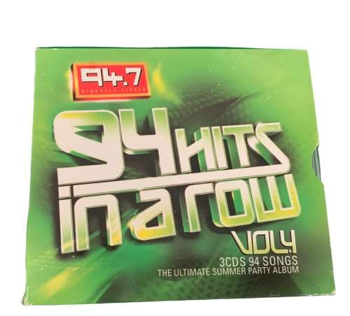 94.7 HITS IN A ROW - MUSIC CD - VOLUME 4 - 3 CDS - COMPACT DISC - THE ULTIMATE SUMMER PARTY ALBUM