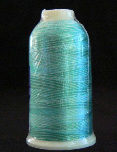 5512 - Green Varigated Viscose Rayon 1000m Embroidery thread