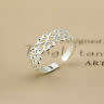 Silver size adjustable ring
