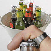 Stainless Steel Finger Ring Bottle Opener Bar Tool