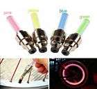2x Pink tyre valve flashing lights