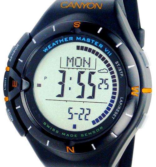 CANYON Weather Forecast , Altimeter, Barometer, Digital Compass, Thermometer, Chrono Sports Watch