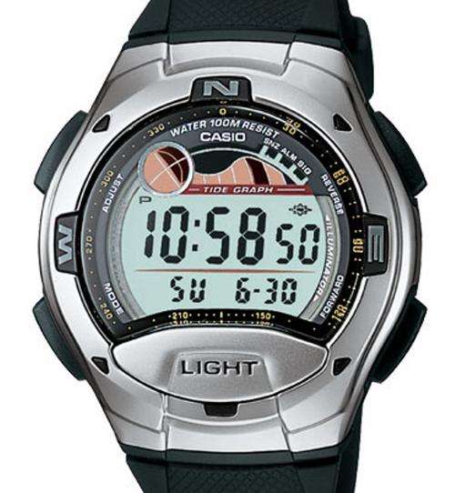 CASIO Black Sport Men's Watch Tide Graph  / Moon Phase Data / Chrono/ Alarm **BRAND NEW **