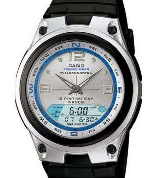 New CASIO Fishing Gear Chronograph Watch /  Moon Phase Data / Chrono / Auto Calendar / 50M / Alarms