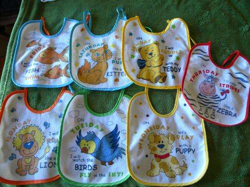 Bibs x 7 - Monday to Sunday