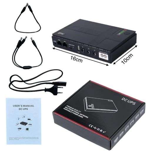 Multifunctional Mini DC UPS 10400 mAh