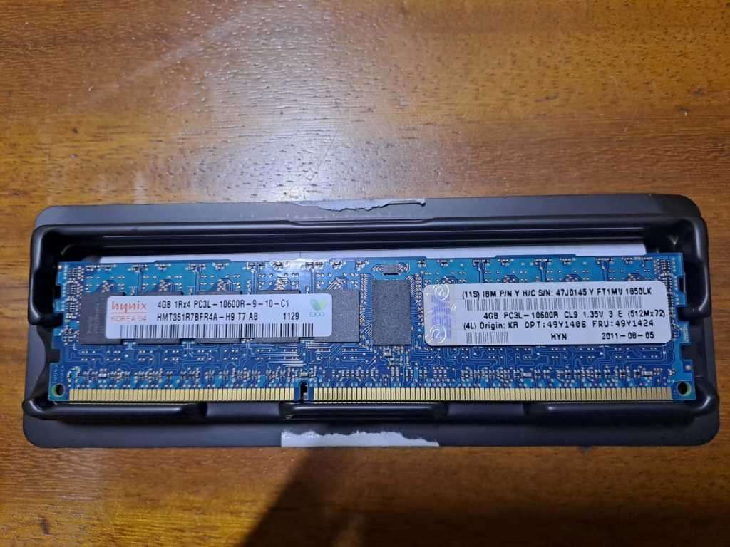 Hynix 4GB 1Rx4 PC3L- 10600R DDR3-1333MHz Reg ECC Server RAM
