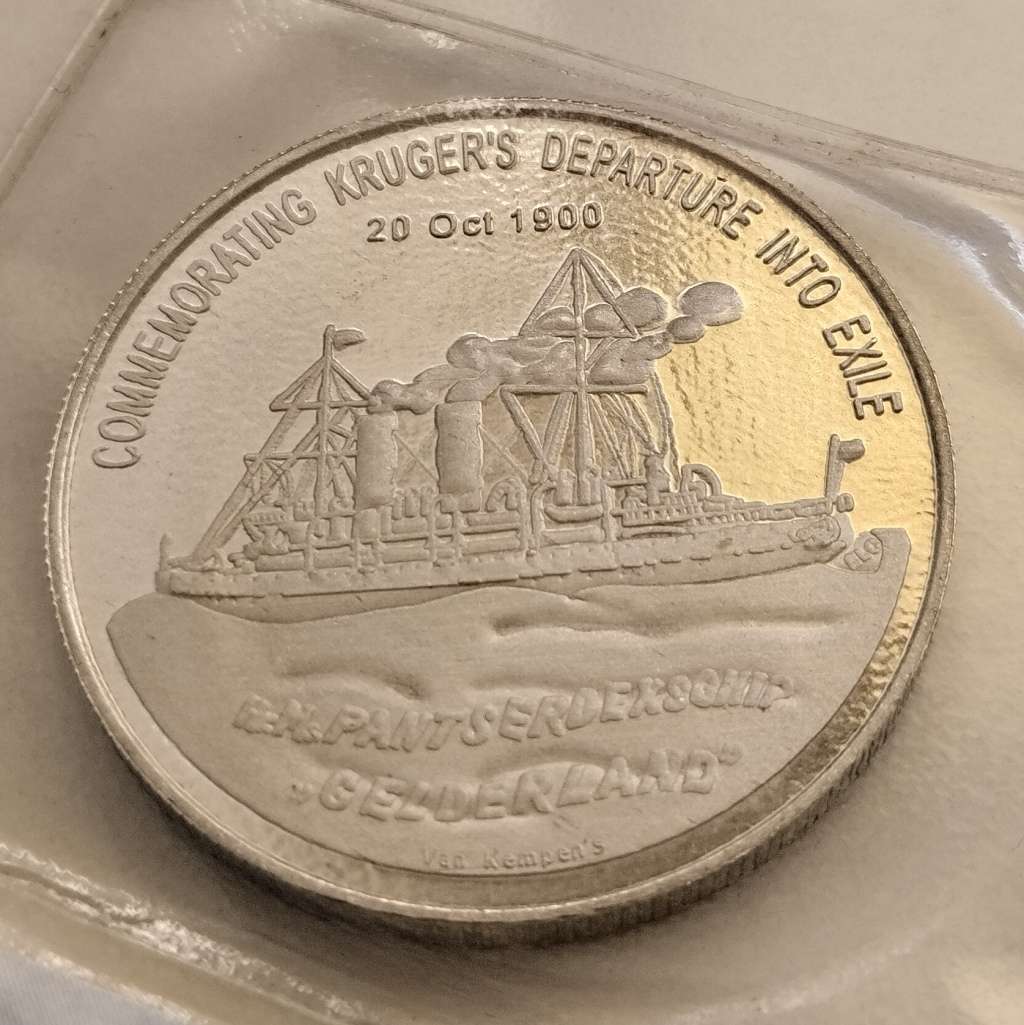 Paul Kruger Departure to Exile Commemorative 1oz Silver Medallion #C0017