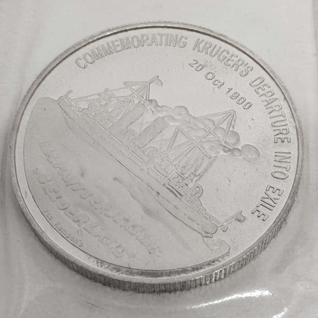 Paul Kruger Departure to Exile Commemorative 1oz Silver Medallion #C0017