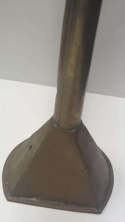 Antique Dutch Brass wall mounted Snotneus Oil lamp 19th Century