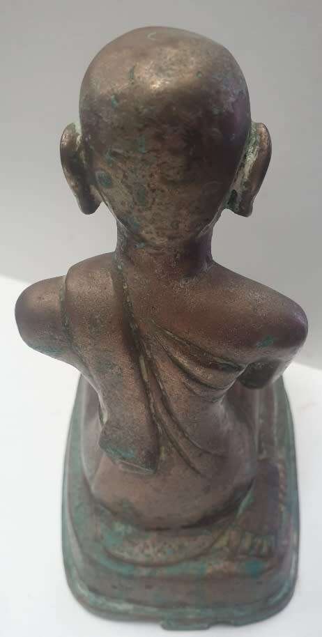 Burmese Bronze Monk Praying