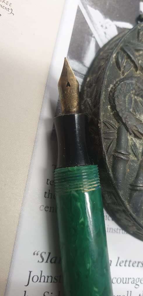 2 VINTAGE LEVER FILLED FOUNTAIN PENS. PLEASE READ DESCRIPTION!!!!!