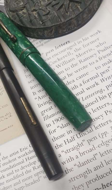 2 VINTAGE LEVER FILLED FOUNTAIN PENS. PLEASE READ DESCRIPTION!!!!!