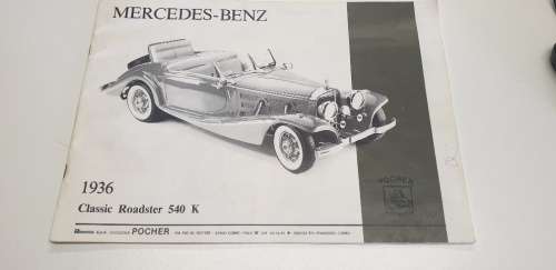 POCHER RIVAROSSI MERCEDEZ-BENZ 1936 540K ROADSTER. `` PLEASE READ DESCRIPTION ``