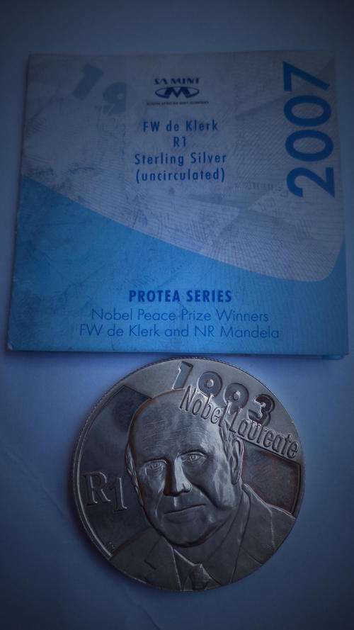 2007 FW DE KLERK SILVER R1 NOBEL LAUREATE PROTEA SERIES