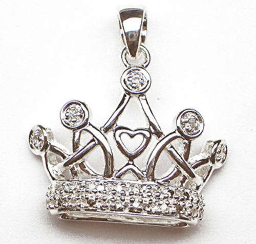 BEAUTIFUL! TOP QUALITY PENDANT IN SILVER925 WITH GOLD PLATED, CUBIC ZIRCONIA STONE AAAA QUALITY