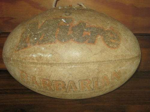 2 OLD MITRE BARBARIAN N0 5 RUGBY BALLS. BID PER EACH