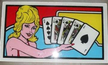 ROYAL FLUSH GLASS PRINT