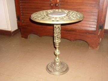 STUNNING BRASS AND MARBLE  TABLE