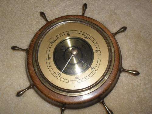 STUNNING SHIP WHEEL BAROMETER