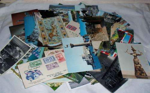 130+ OLD POSTCARDS POST CARDS AND TWO ENVELOPES OF ROYAL VISIT 1947