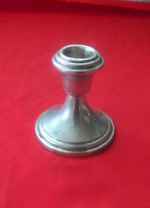 HALLMARKED SILVER CANDLE HOLDER
