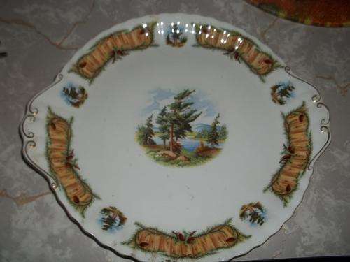 LOVELY ROYAL ALBERT CAKE PLATE. KNOTTY PINE SERIES