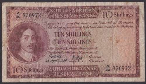 # 10Sh - M.H. de Kock - A30 - 2nd Issue - 128 April 1950 #