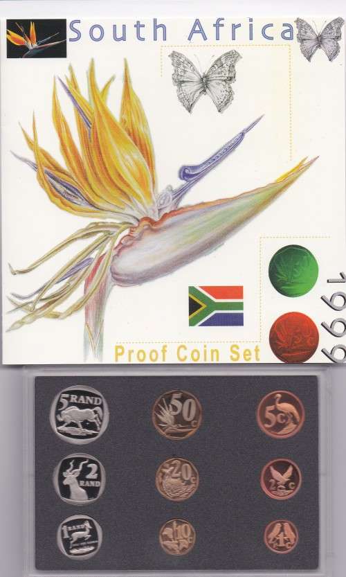 # 1999 SOUTH AFRICAN PROOF COIN SET AS ISSUED BY SA MINT #