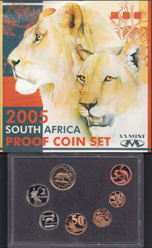 # 2005 SOUTH AFRICAN PROOF COIN SET AS ISSUED BY SA MINT #