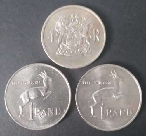# R1 - 1966, 1967 & 1969 - 3 x R1 SILVER COINS (Bid per Coin to Take All) #