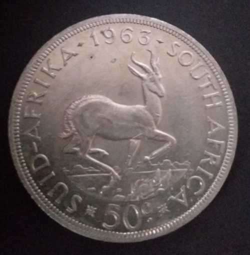 # 50c - RSA - 1963 SILVER 50c COIN #