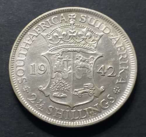 # 2.5 SHILLINGS - 1942 - 2.5 SHILLINGS (80% SILVER Content) COIN #