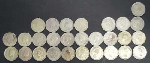 3 Pence - 1929, 32, 33, 34, 35, 37, 38, 39, 40-49 & 50-59 - 28 x 3 Pence SILVER COINS
