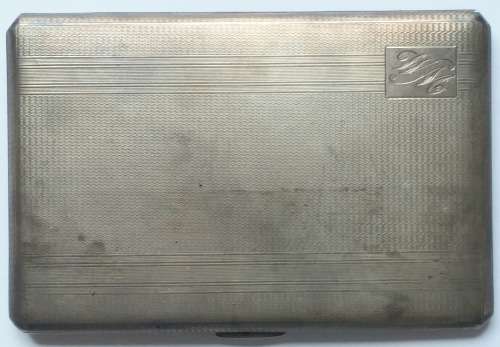 STERLING SILVER - BIRMINGHAM HALLMARKED CIGARETTE CASE - DATED 1945 BY FREDERICK FIELD Ltd - 188.2g