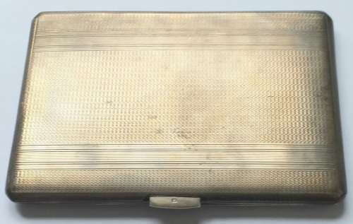 STERLING SILVER - BIRMINGHAM HALLMARKED CIGARETTE CASE - DATED 1945 BY FREDERICK FIELD Ltd - 188.2g