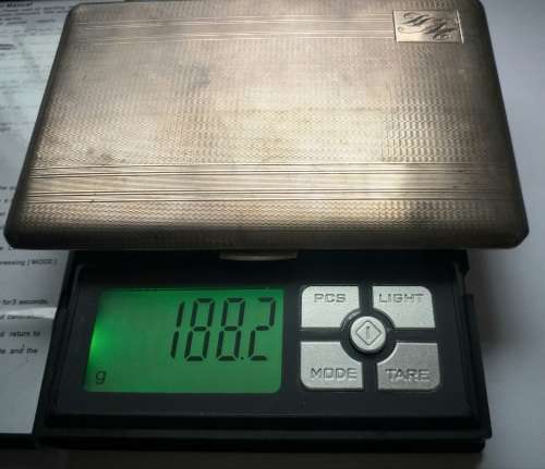 STERLING SILVER - BIRMINGHAM HALLMARKED CIGARETTE CASE - DATED 1945 BY FREDERICK FIELD Ltd - 188.2g