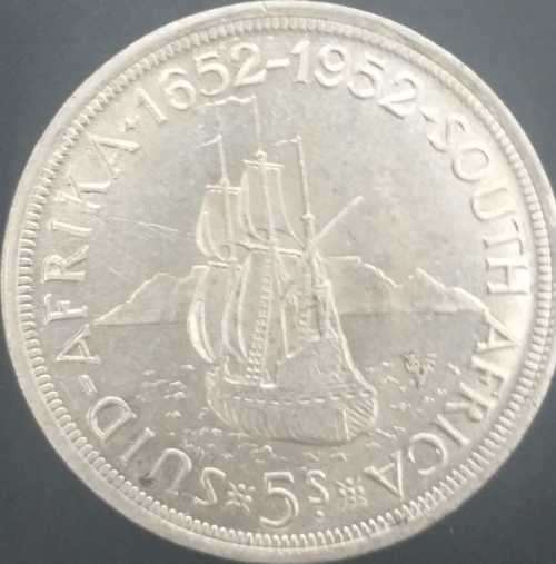 SILVER 50% - 5 Shillings - 1952 (7 x Available)