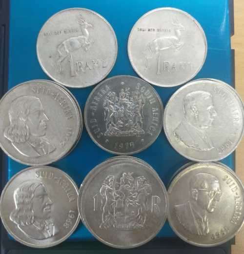 SILVER 80% - R1 Coins - 1966, 67, 68, 69, 75 - (16 x Available)