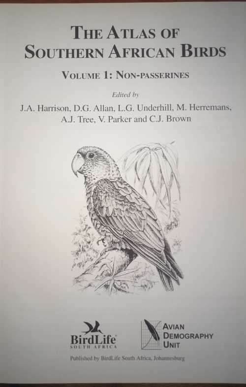 `THE ATLAS OF SOUTHERN AFRICAN BIRDS` - DOUBLE VOLUME, 1997 BY MULTIPLE AUTHORS