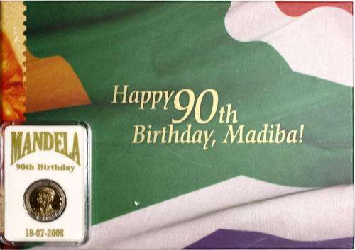 Limited Edition - Mandela 90th Birthday FDC + Untouched 2008 R5 Birtday Coin