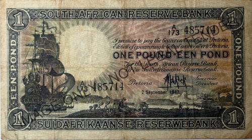 M de Kock  1st Issue 1947 - 1Pd