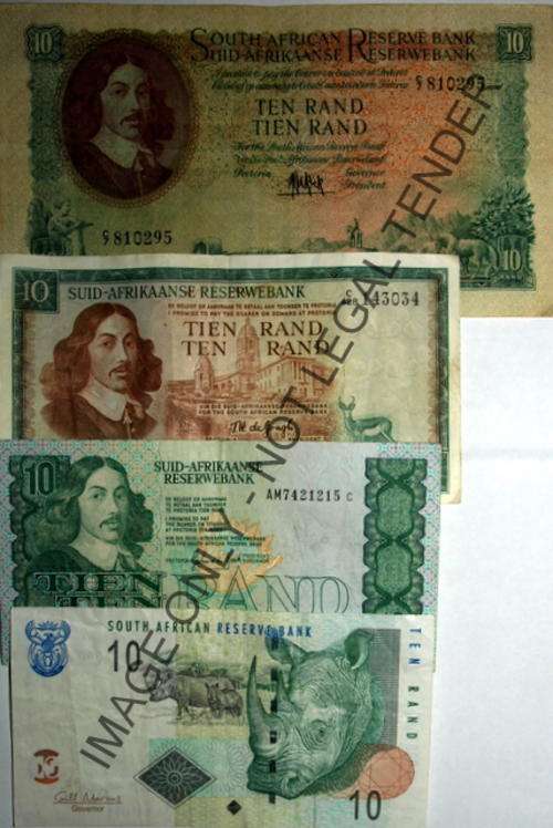 #  COLLECTIONS OF SA BANKNOTES - 4 X R10 NOTES  #