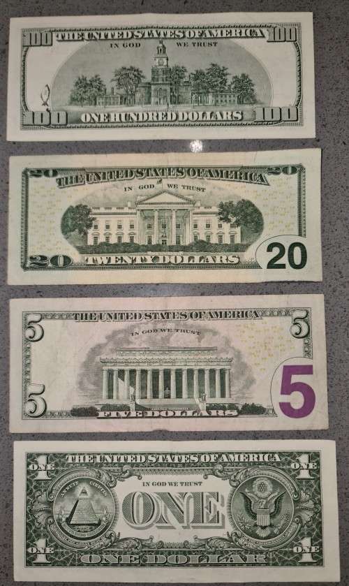 United States of America Dollar set $100 to $1