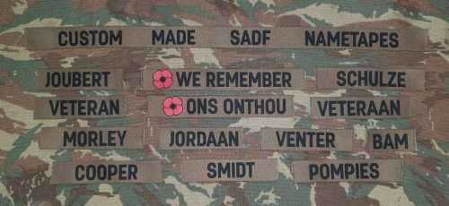 New Repro Custom SADF Nutria Nametapes