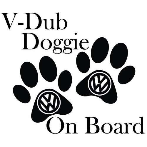 V-Dub Doggie on Board Vinyl Sticker